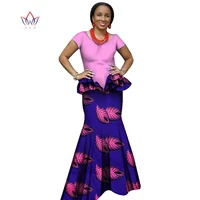 african print dresses for women 2021 bazin riche african dashiki dress robe africaine femme short sleeve african wear wy1187