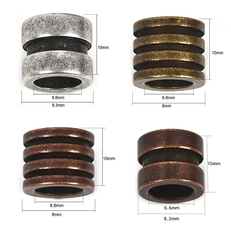 5 шт./лот бусины из нержавеющей стали для браслета в стиле ретро разделительные