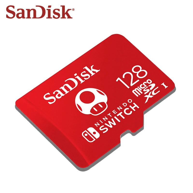 Карта памяти SanDisk Nintendo Switch 256 ГБ 128 100 МБ/с./с Micro SD 4K Ultra HD флэш-карта карта Microsd TF/SD |