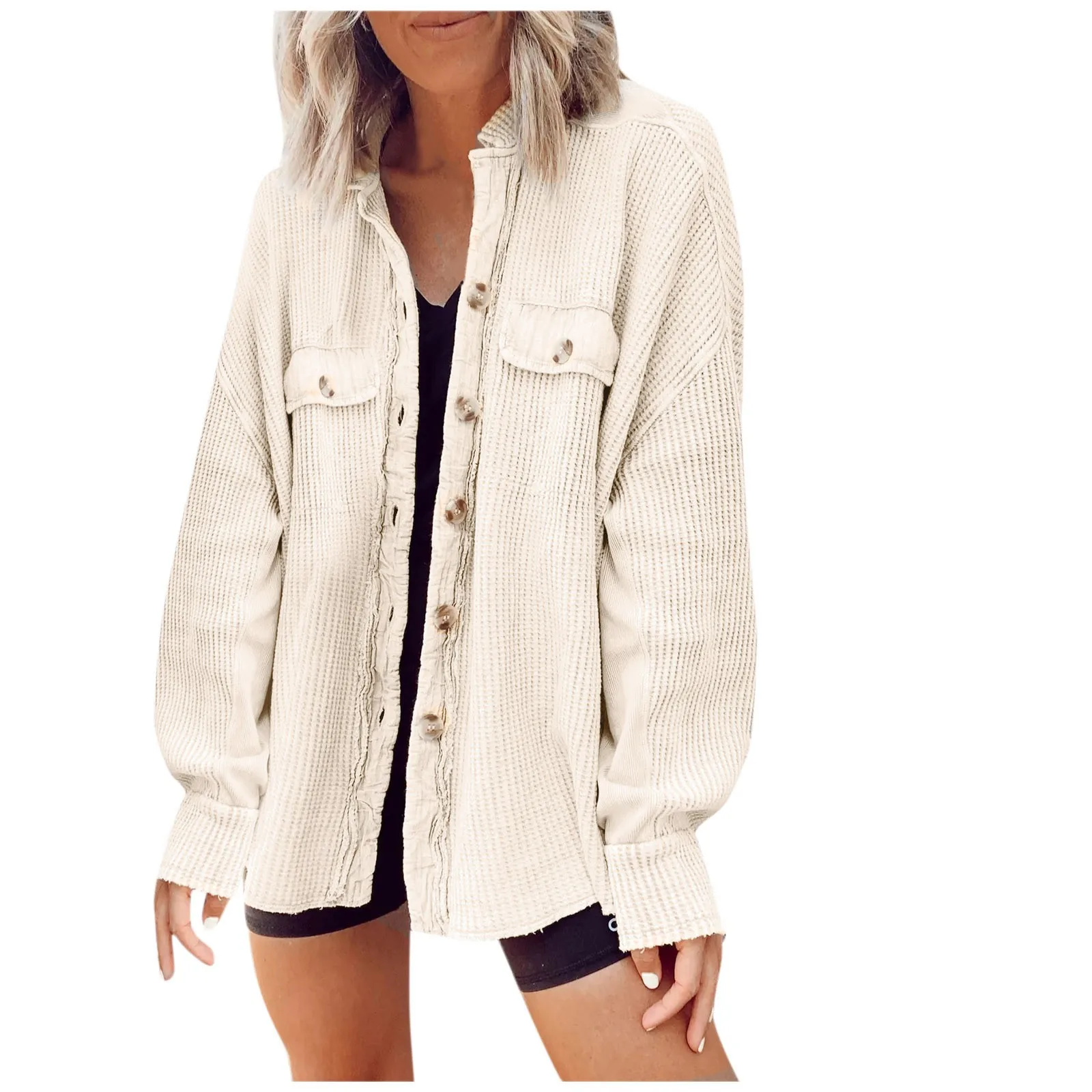 

Cardigan Tops Batwing Shacket Women's Shirt Fit Loose Button Knit Sleeve Down Women's Cardigan Cardigan For Women