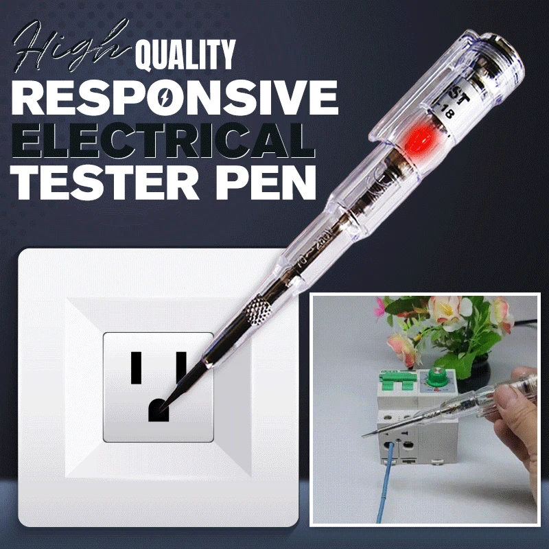 

70-250V Electrical Tester Pen Waterproof Induced Voltage Responsive Tester Screwdriver Tool w/ Probe Indicator Light Test Pencil