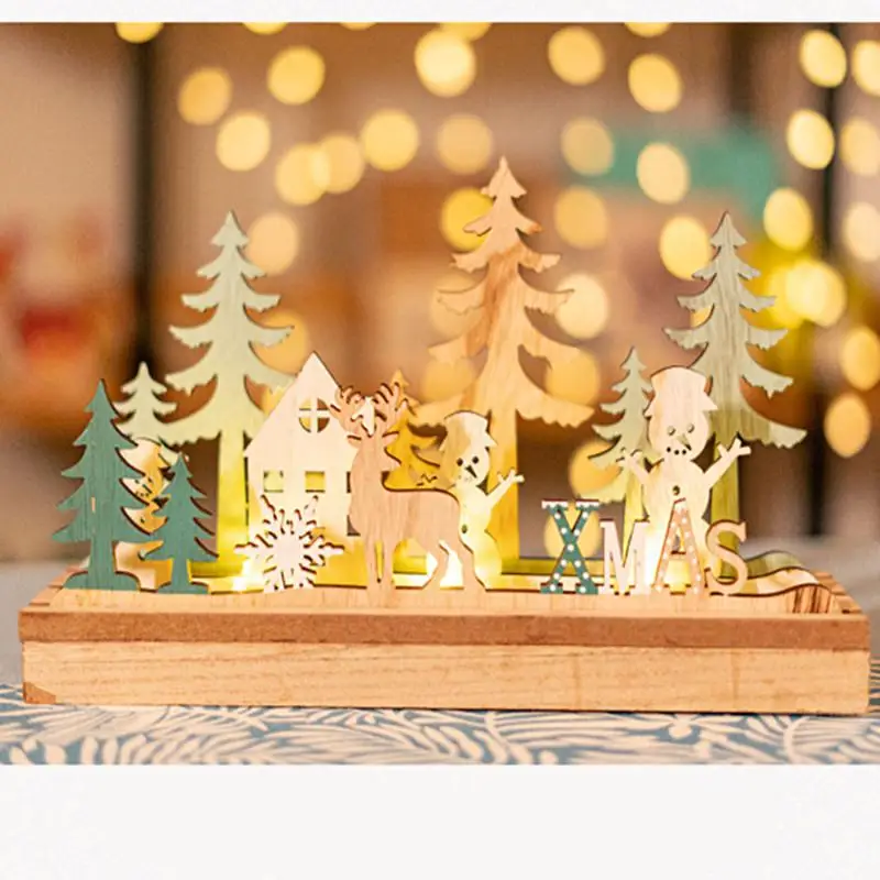 GloryStar Рождественский светодиодный светильник дерево раковина звезды