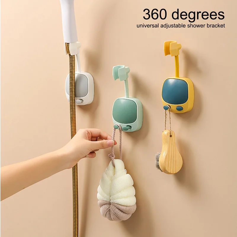

360° Shower Holder Head Punch-Free Adjustable Wall Mounted Adjusting Bracket Base Mount Brackets Bathroom Accessories Wholesale