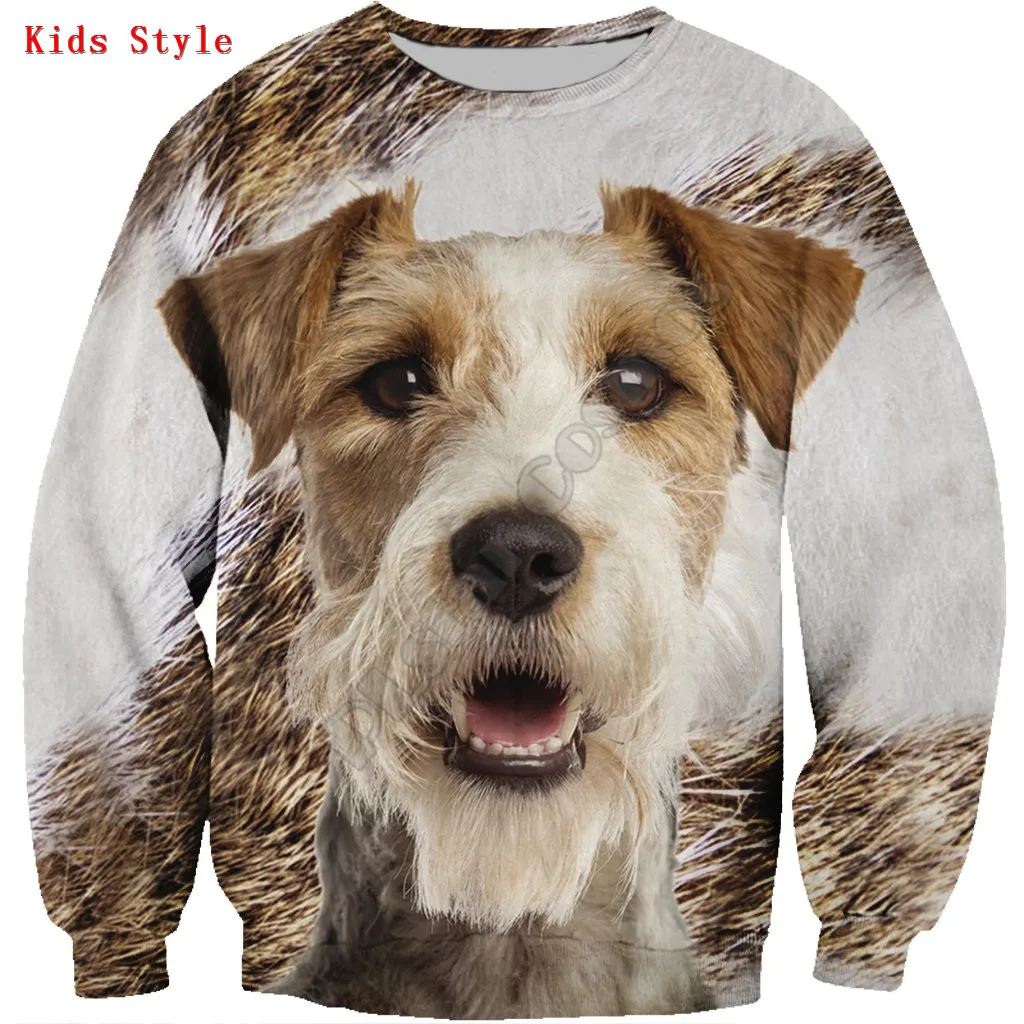 West Highland White Terrier 3d printed Hoodies Pullover Boy For Girl Long Sleeve Shirts Kids Funny Animal Sweatshirt