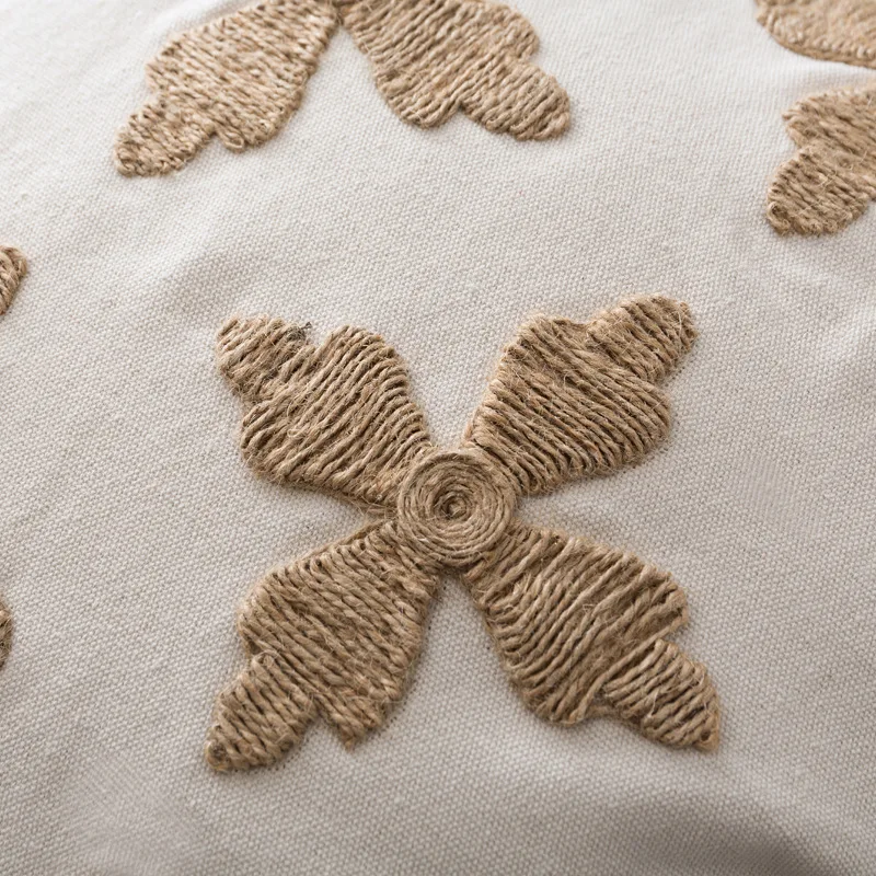 Чехол С Рисунком Клевера наволочка с вышивкой в минималистском стиле квадратная