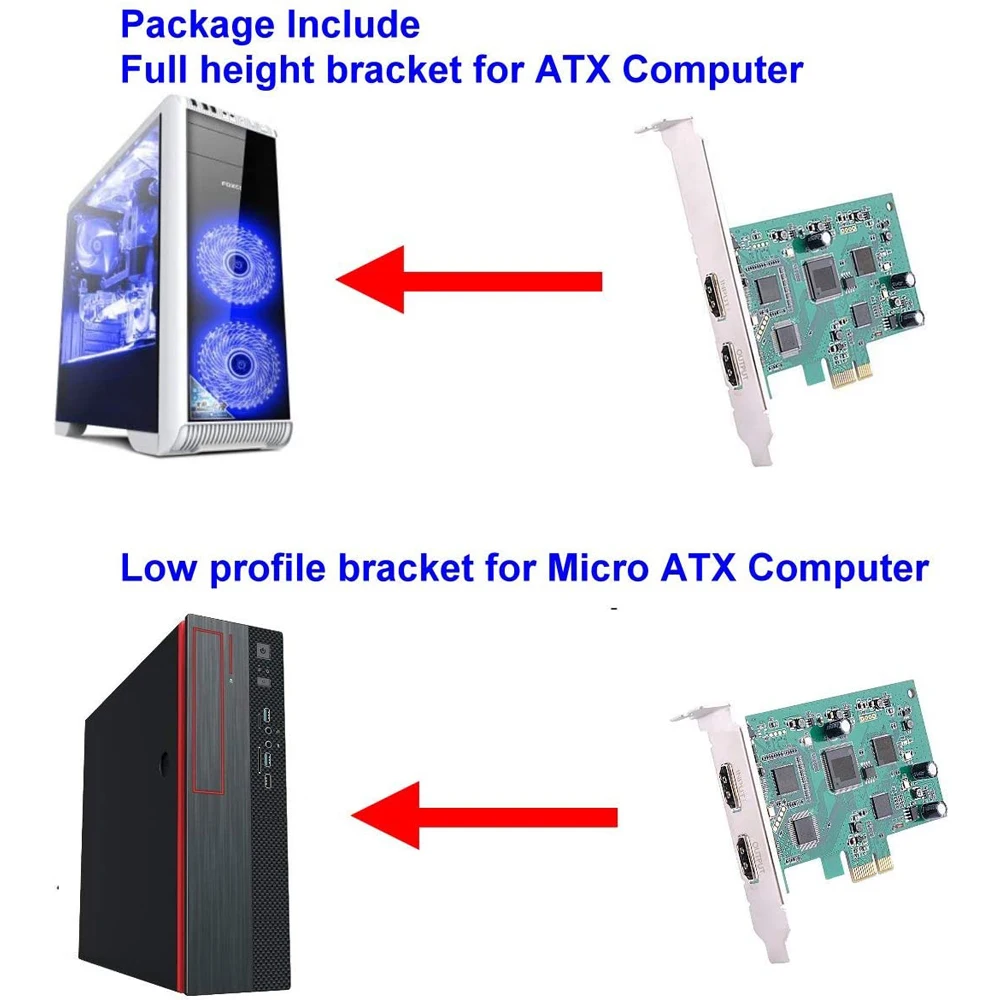 Карта видеозахвата EzCAP294 UVC PCIE 4K 30P Входное устройство HDMI выход для игровой
