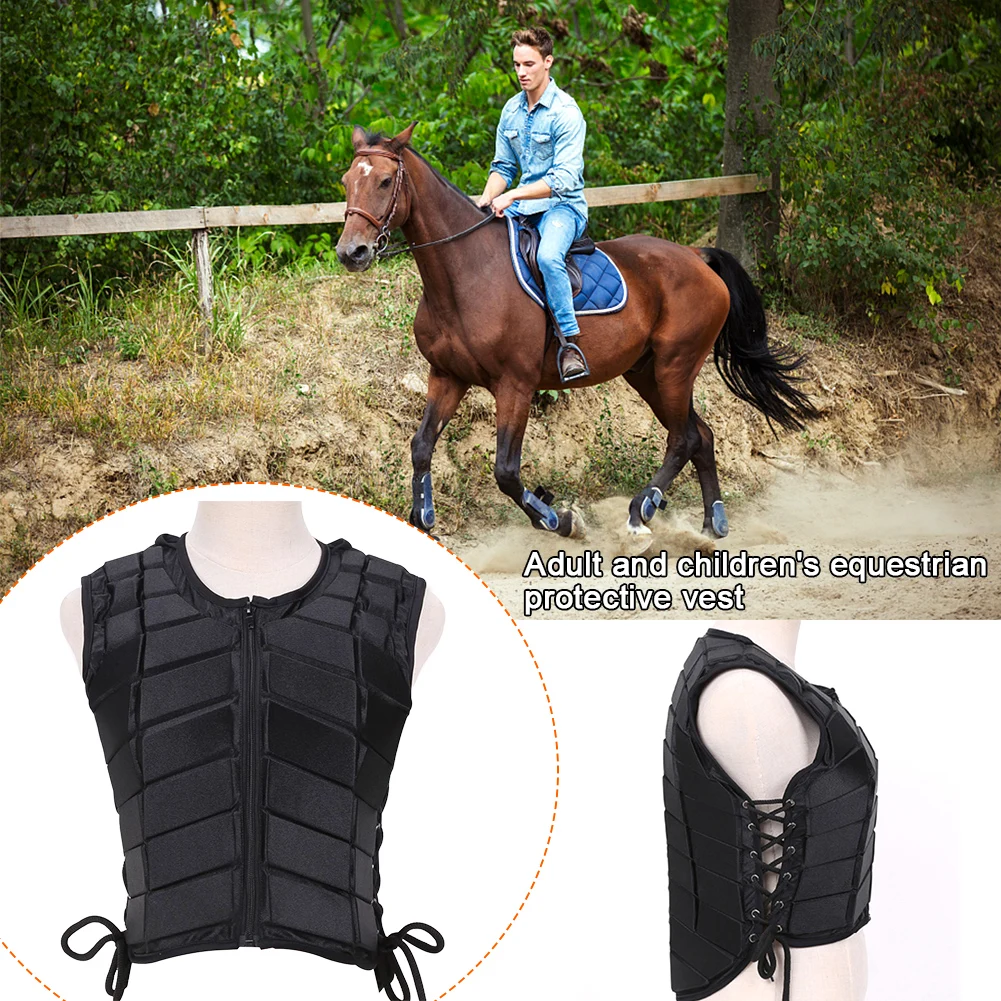 

Unisex Eventer EVA Padded Armor Sports Damping Vest Outdoor Adult Safety Accessory Horse Riding Equestrian Body Protective