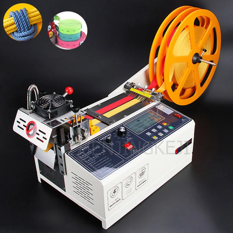 

220V- 230V Eagerly Cold Cut Cutting Machine Computer Slicing Rope Ribbon Velcro Zipper Webbing Rubber Band Elastic Band 9.5CM