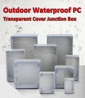 waterproof transparent pc clear cover enclosure plastic box electronic project case instrument electrical junction box housing