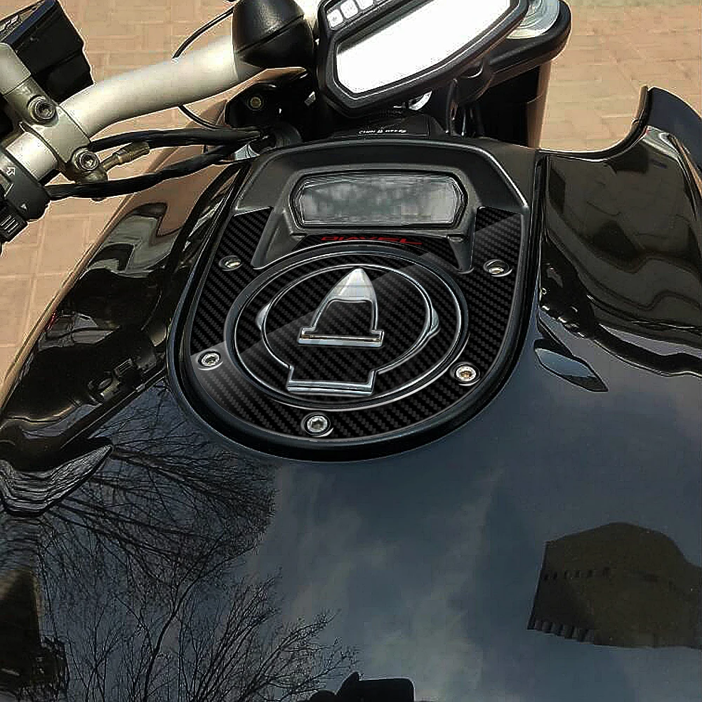 

For Ducati Diavel Models 3D Carbon-look Motorcycle Fuel Cap Tank Pad Protection Decals