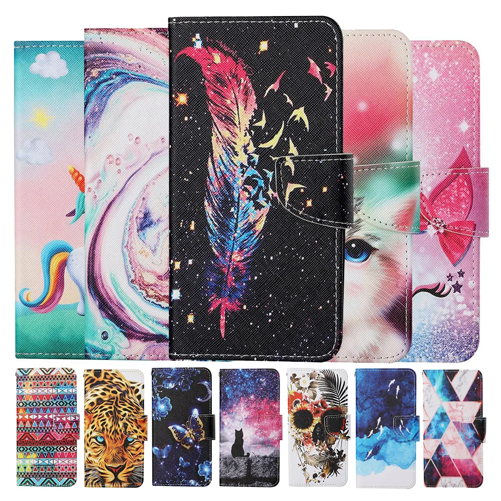 

Girls Kids Cute Leather Flip Holster Case For Samsung Galaxy S21 FE S21 Ultra S21 Plus A02S A12 A22 A32 A42 A52 A72 4G 5G Cover