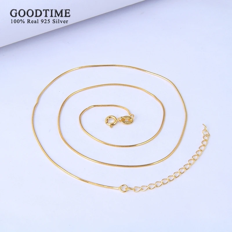 Женская цепочка из серебра 925 пробы со змеиным плетением | Украшения и аксессуары