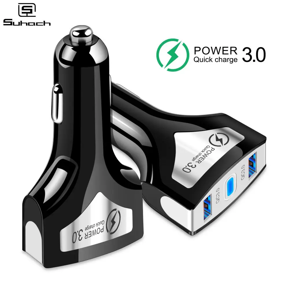 Suhach Quick Charge 3,0 USB Автомобильное зарядное устройство для Xiaomi Mi 9 huawei P30 Pro QC3.0 QC 3A быстрая PD автомобильное зарядное устройство для телефона