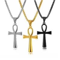 simple anka cross chain necklace for women men luxury ladies jewelry pendant necklaces crucifix christian ornament friends gifts