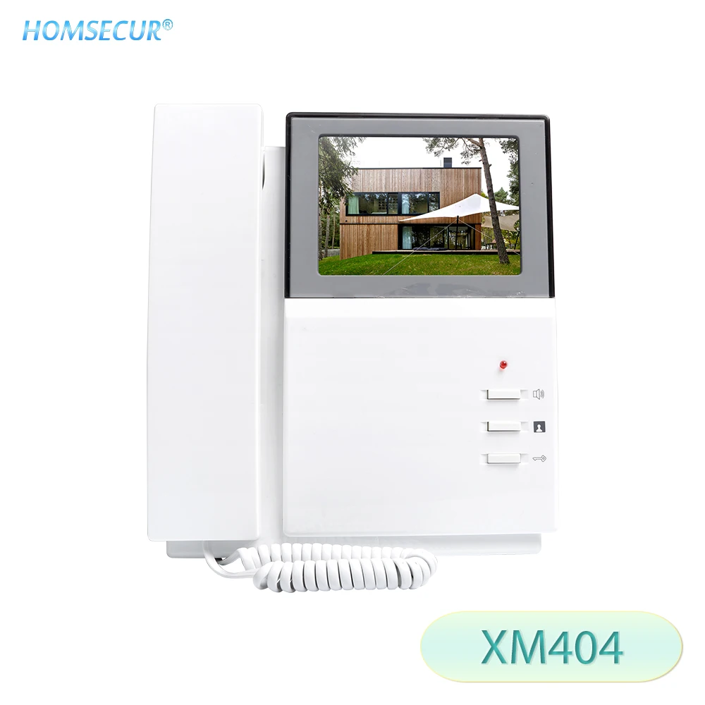 HOMSECUR XM404 4," ЖК-видео домофон дверной звонок видео дверной телефон система двухсторонний аудио с трубкой