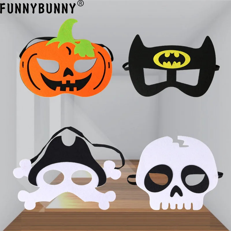 FUNNYBUNNY Череп Скелет и тыква милый Войлок на Хэллоуин с надписью Trick или Treat маски