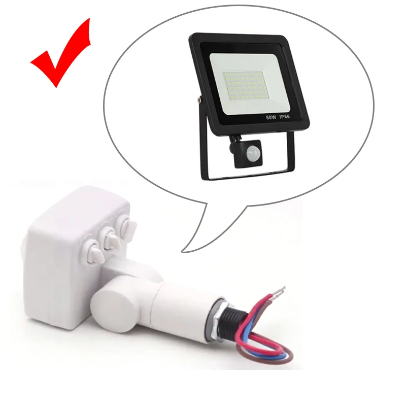 Ультратонкий Светодиодный прожектор с пассивным ИК датчиком движения