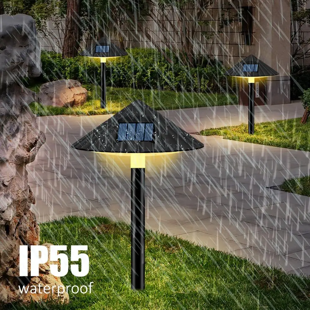 

2pcs Solar Garden Light Outdoor LED Solar Powered Lamp Lanterns Waterproof Landscape Lighting For Pathway Patio Yard Lawn