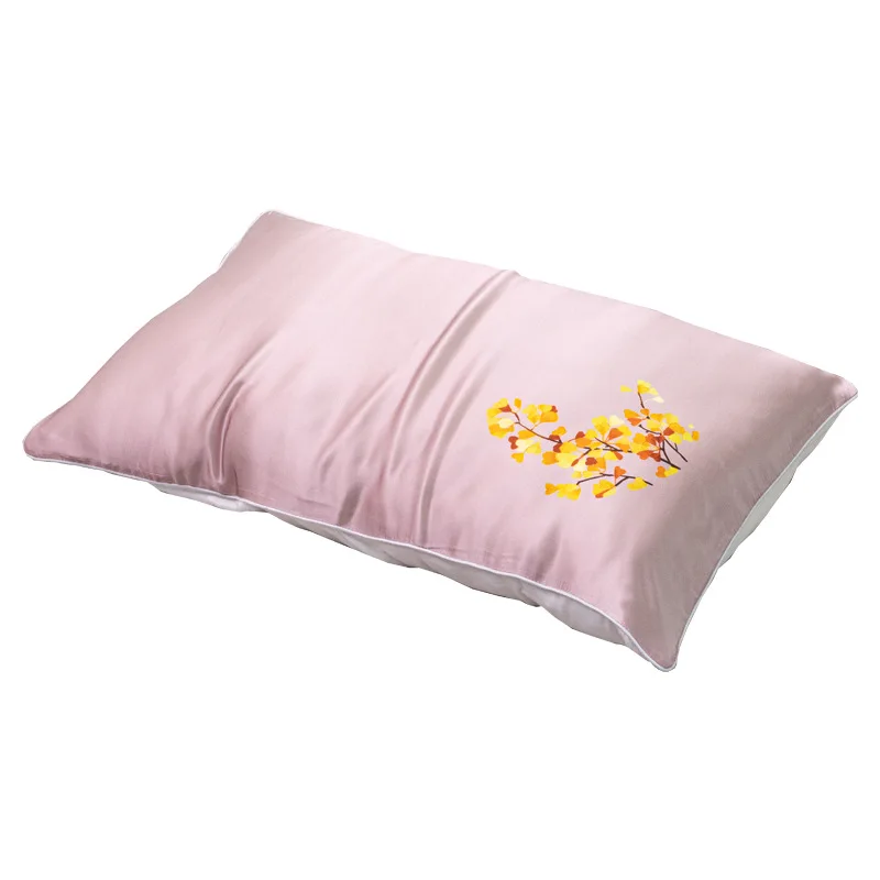 

Wholesale Luxury One Side Blissy Mulberi Pink Digital Printing Silver Ion Silk Pillowcase
