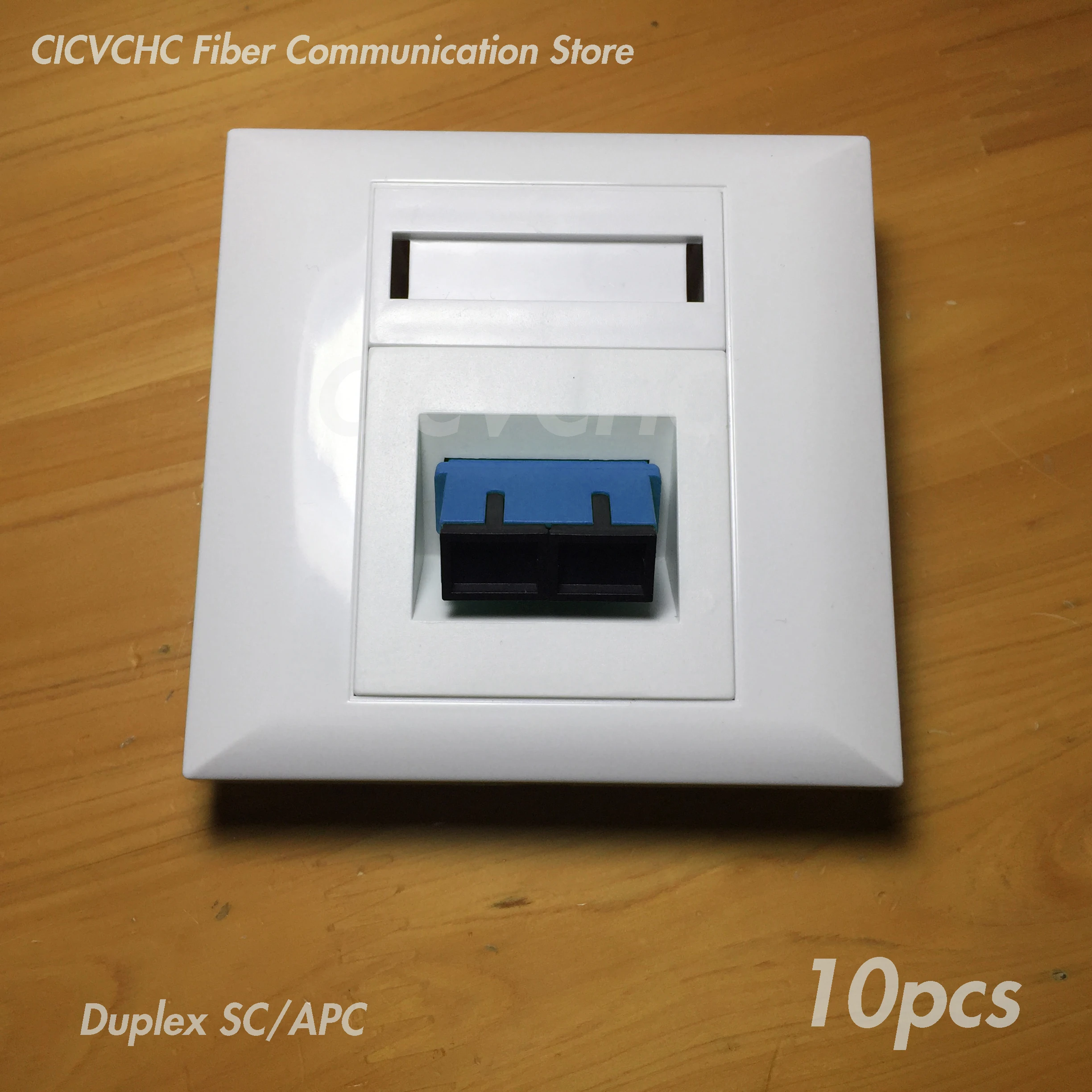 10pcs 86x86mm Panel for Duplex SC Adapter or Quad LC Adapter / White / FTTH ODN