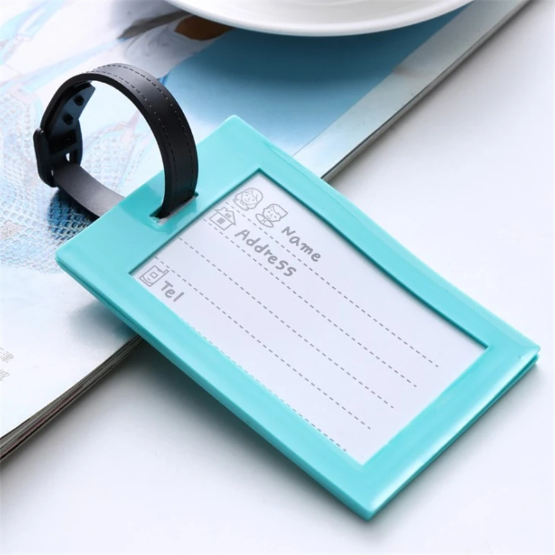 Cartoon Luggage Tags Silica Gel Suitcase ID Address Label Holder Baggage Boarding Tags Travel Accessories