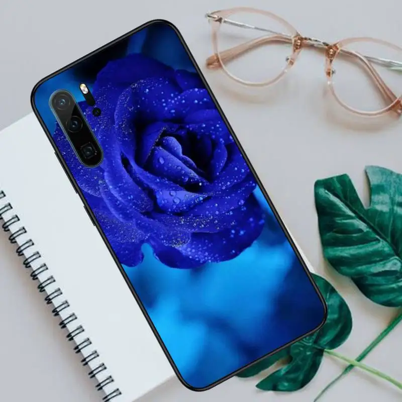 

Blue rose Phone Case For Huawei P40 P20 P30 lite Pro P Smart 2019 Mate 40 20 10 Lite Pro Nova 5t