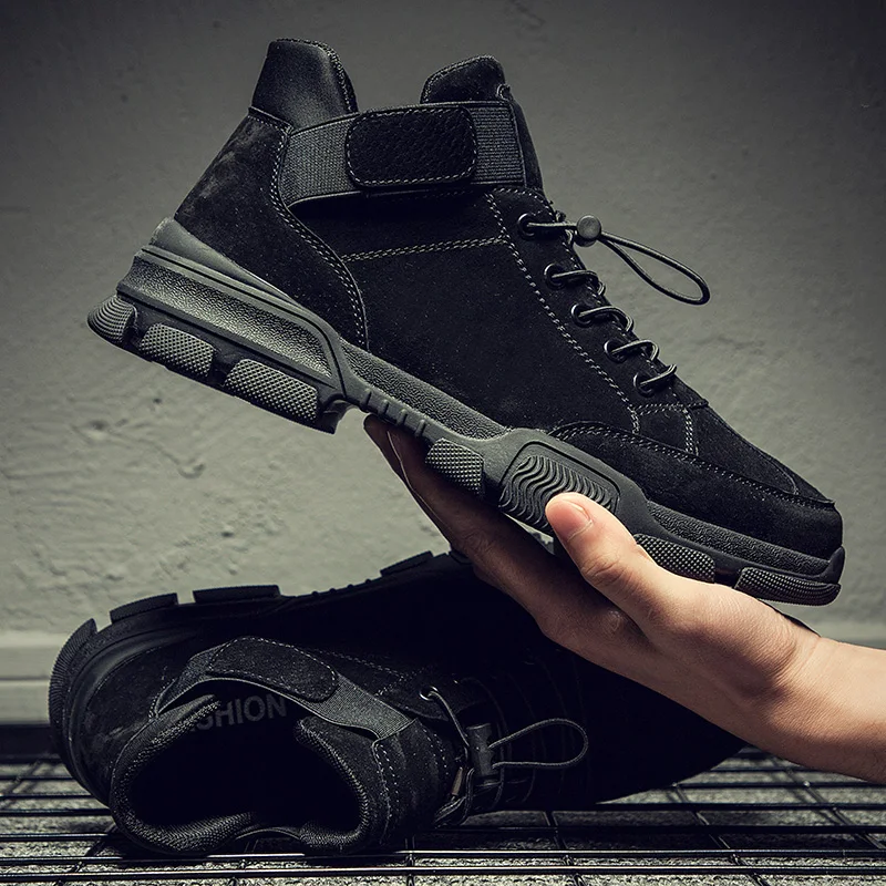 

Casual Sneaker Fashion Men Shoes High Top For Mens Hightop Sneakers Loafers Men's Leather Man Shoe Causal Wear