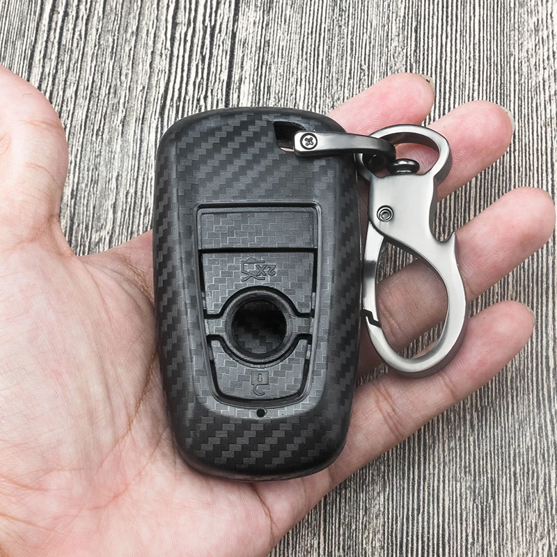 Углеродное волокно чехол ключа дистанционного управления автомобилем для Ford Fusion