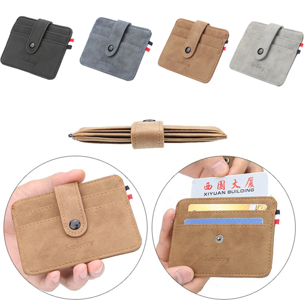 Супер тонкий карты бумажники брендовые дизайнерские мужские кожаные визитницы