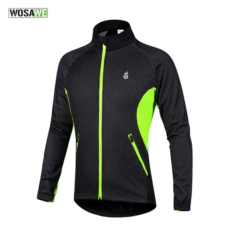 Зимняя велосипедная куртка WOSAWE Флисовая теплая ветровка для уличного спорта