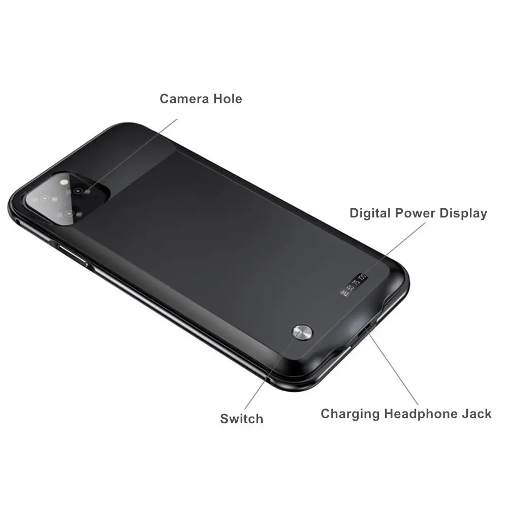 5000 мАч, металлический каркас, аудио выход для iphone 11 11 Pro 11 Pro Max, чехол для зарядного устройства, чехол для смартфона, внешний аккумулятор