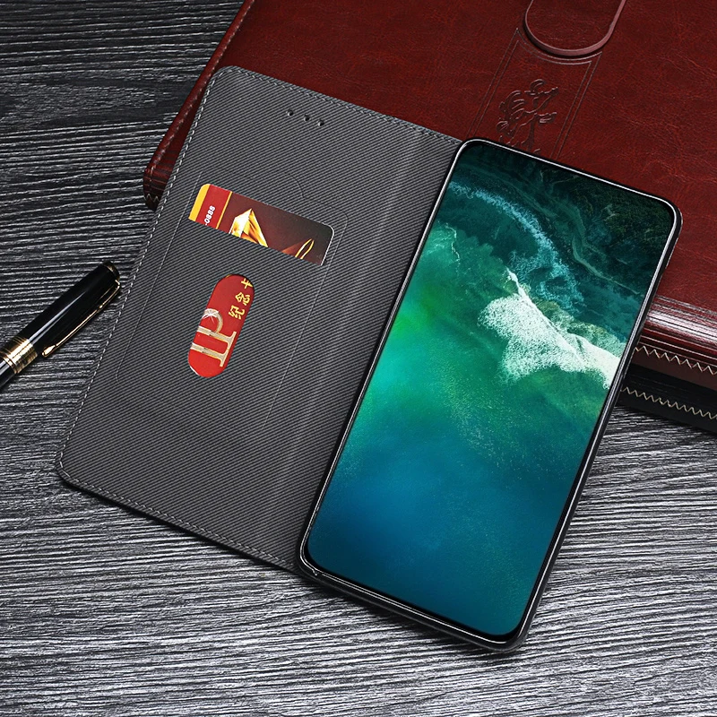 Винтажный кожаный чехол для Vivo V17 Pro V17Pro роскошный чехол-кошелек с откидной