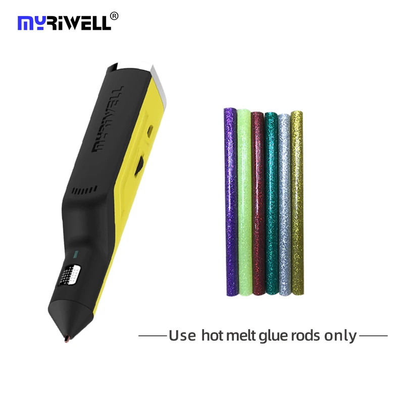 Клеевой пистолет Myriwell 3D Ручка с регулируемой скоростью для творчества стикеры