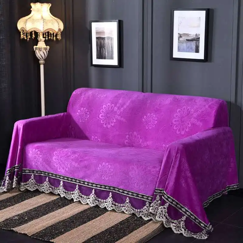 New-5 1/2/3/4-Seater Европейский роскошных диванов, Полотенца современный короткая плюшевая ткань для диванов все включено пылезащитный чехол для дивана - Цвет: New-5