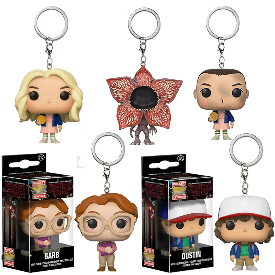 Funko Pop Pocket Stranger Things брелок игрушка 11 Дастин Барб демогоргон фигурки с коробкой