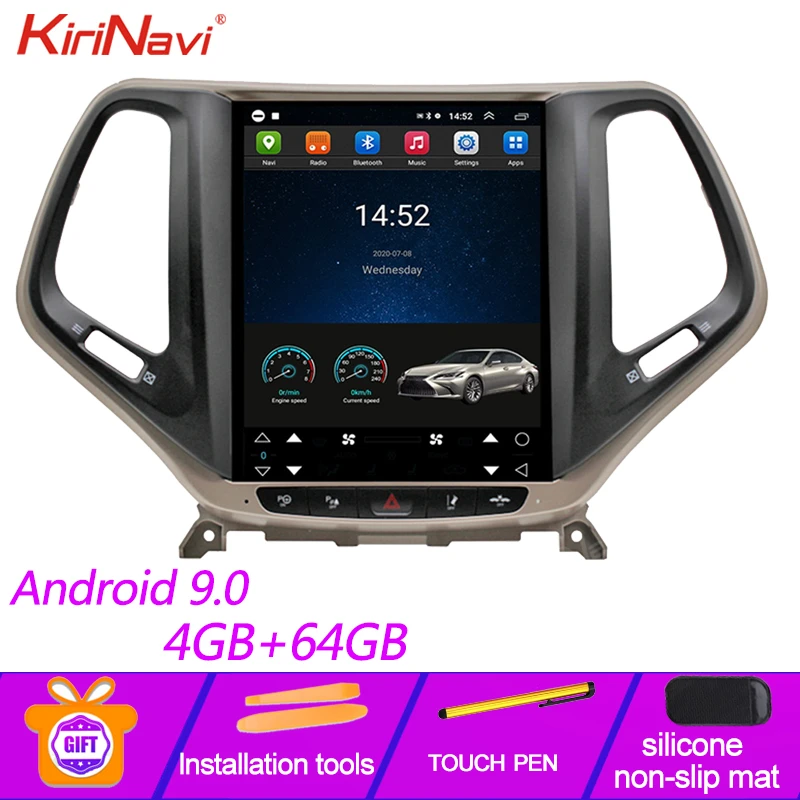 KiriNavi 10 4 "вертикальный экран Tesla стиль Android 9 0 автомобильное радио для Jeep grand Cherokee