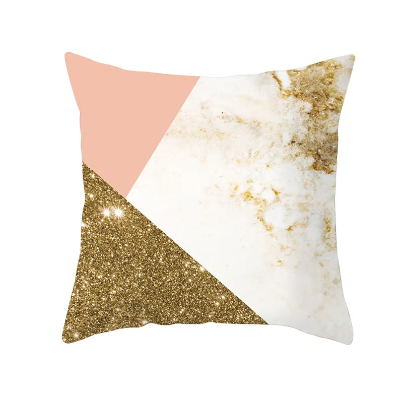 

2021 pink hot air pink marble series pillowcase home sand release pillowcase cushion cover car cushion cover