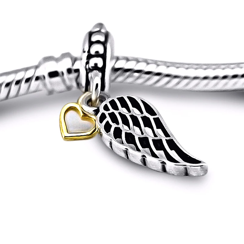 Браслеты из серебра 100% пробы с подвесками в виде крыльев Ангела | Украшения и