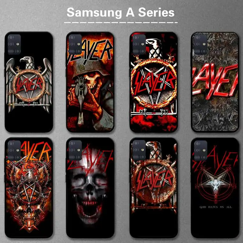 

Slayer Rock Band Trend Etui Painting Phone Case For Samsung A6 A7 A8 A10 A11 A20 A21 A30 A31 A40 A50 A70 A80 A91 Plus S E Cover