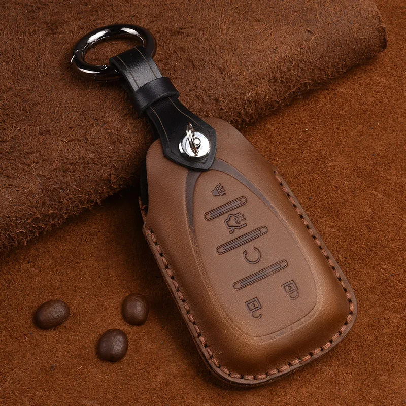 Чехол для автомобильного ключа ручной работы из натуральной кожи чехол CHEVROLET MALIBU