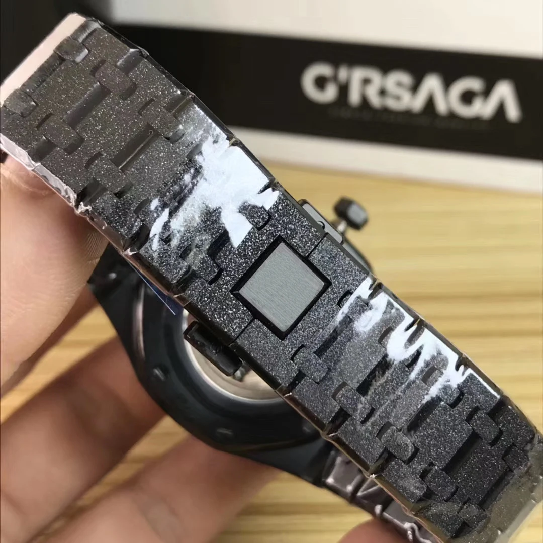 

Classic Men Automatic Mechanical Stainless Steel Full Black Case Matte Sapphire Watch Tourbillion Skeleton Limited Sports