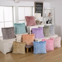 plush velvet fur fluffy throw pillow case sofa soft cushion cover nordic home decoration pillow cover 4343 cm