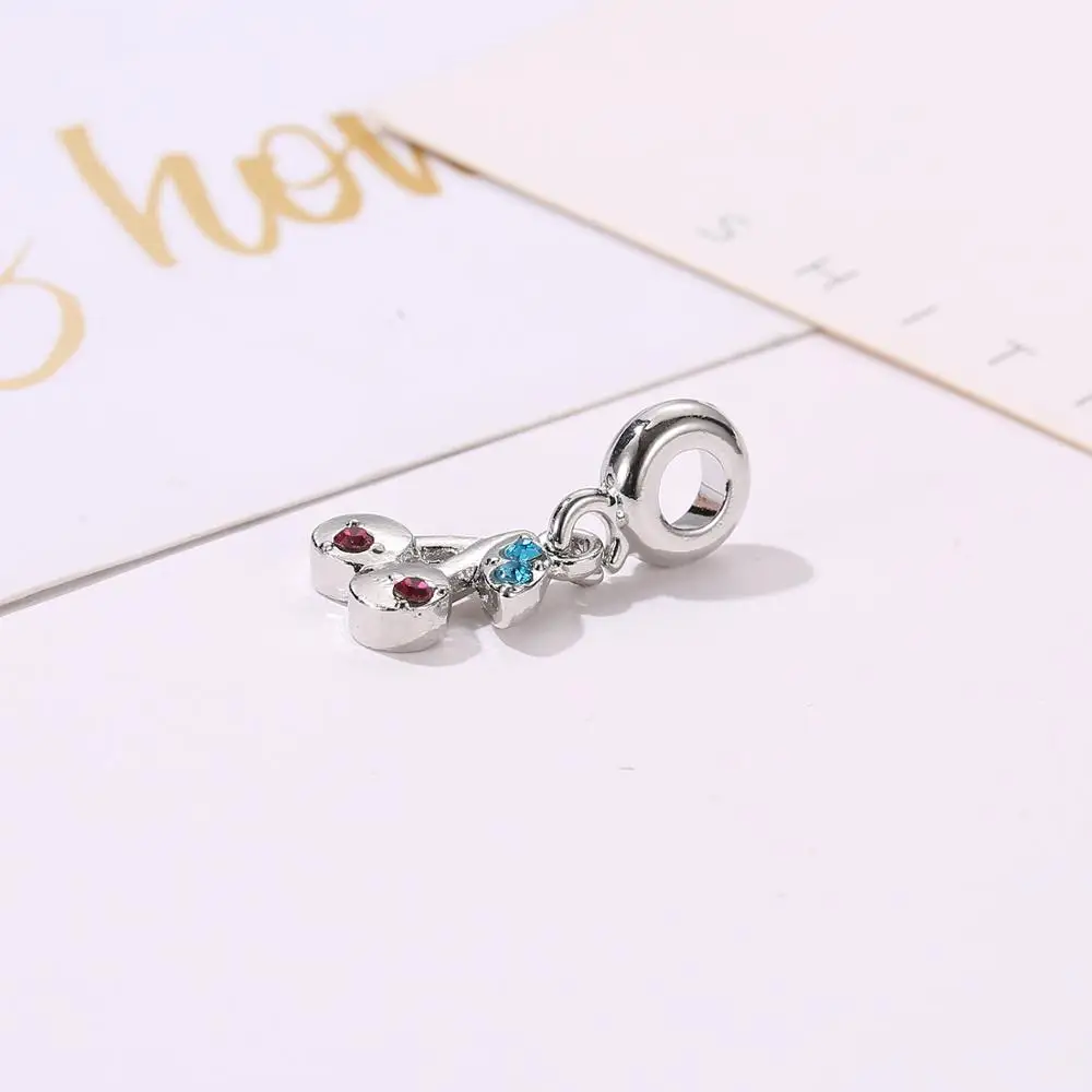 Cute Jewelry DIY Crystal Fruit Cherry Charms Beads fit Original Pandora Bracelets Pendants Bangles for Women Making | Украшения и