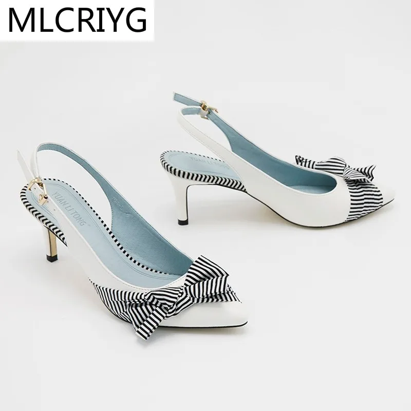 

Summer PU Women Shoes 2021 New Women Sandals Fashion Open Toe High Heels Bow Sandals Sexy Casual Shoes Woman Pointed Stiletto