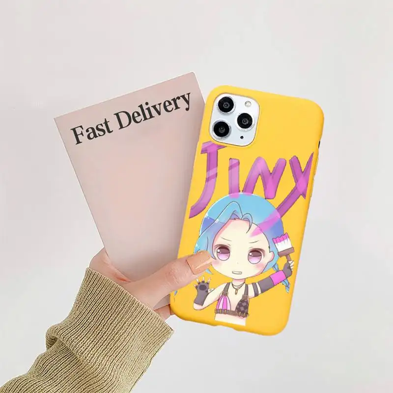 

lol League of Legends Ember Phone Case Candy Color Yellow for iPhone 11 12 pro XS MAX 8 7 6 6S Plus X 5S SE 2020 XR