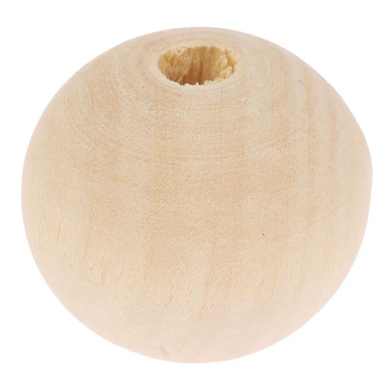 

10pcs 20/25mm Handmade Natural Wood Beads Ball Round Loose Spacer Beads For Jewelry Making Diy Bracelet Accessories