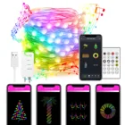 USB RGB Smart LED светильник гирлянда Wi-Fi музыкальный пульт Управление вечерние Фея светильник s украшения для рождественской елки для дома декоративные