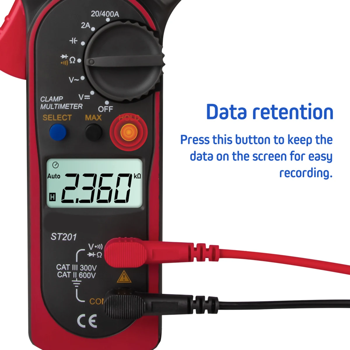 

Digital Clamp Multimeter Ammeter Capacitor Tester Power Test Automotive Voltage Tester