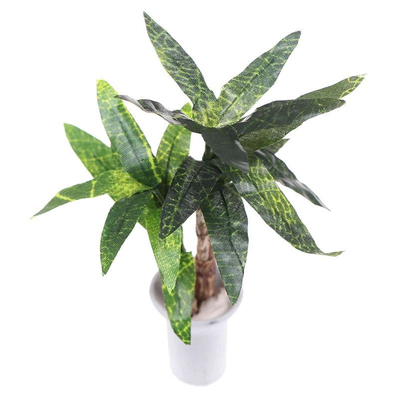 

Dollhouse Miniature Pot Green Leafed Plant Garden Decoration Suitable Doll House Collection Children's Roll Game