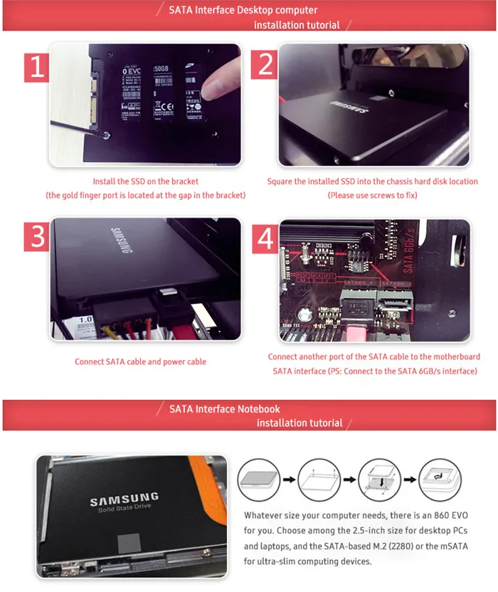 Samsung 860EVO 1 ТБ 500G 2,5 SATA3 SSD PC Настольный Ноутбук сервер 2,5 Внутренний твердотельный Накопитель SSD 500GB 1 ТБ 250GB 860 EVO